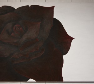 Rödbrun ros, målning